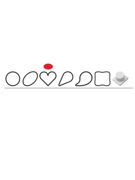 Выталкиватель для порционных пирожных, Сердце, 7х6,5 см, пластик, Paderno. (47658-03)