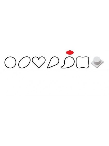 Выталкиватель для порционных пирожных, Запятая, 8,8х5,6 см, пластик, Paderno. (47658-05)