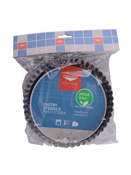 Кондитерская форма для выпечки, волнистый край, 32х2,5см, с антипригарным покрытием, Paderno. (47709-32)