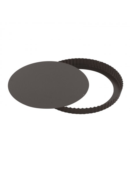 Кондитерская форма для выпечки со съемным дном, волнистый край, 28х2,5см, с антипригарным покрытием, Paderno. (47712-28)