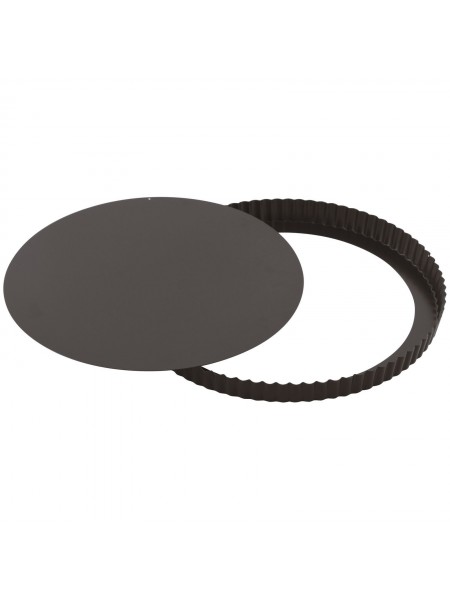 Кондитерская форма для выпечки со съемным дном, волнистый край, 32х2,5см, с антипригарным покрытием, Paderno. (47712-32)