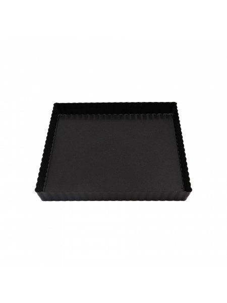 Кондитерская форма для выпечки со съемным дном, волнистый край, 23х23х2,5 см, с антипригарным покрытием, Paderno. (47738-23)