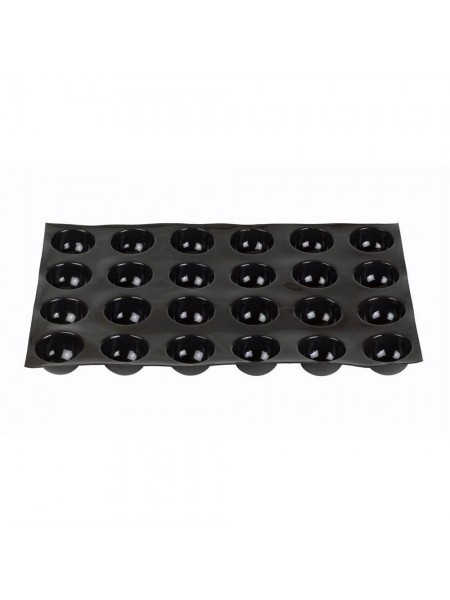 Кондитерская силиконовая форма для выпечки Полусфера, 60х40 см, 24 ячейки 7х4 см, Paderno. (47740-03)