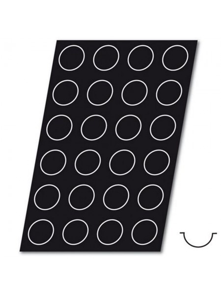 Кондитерская силиконовая форма для выпечки Полусфера, 60х40 см, 24 ячейки 7х4 см, Paderno. (47740-03)