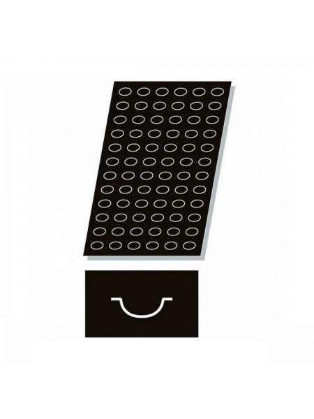 Кондитерская силиконовая форма для выпечки, 60х40 см, 72 ячейки 4.2х2.6х2 см, Paderno. (47740-90)