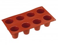 Кондитерская силиконовая форма для выпечки «Ром-баба» 17.5х30 см, 8 ячеек 5.5х6 см, Paderno. (47742-02)