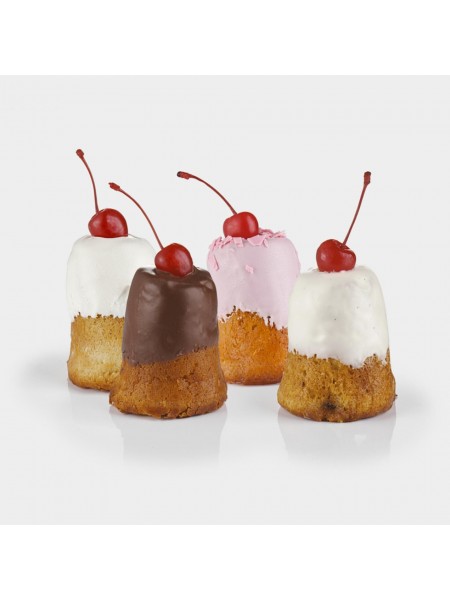 Кондитерская силиконовая форма для выпечки, Ром-баба, 17.5х30 см, 8 ячеек 5.5х6 см, Paderno. (47742-02)