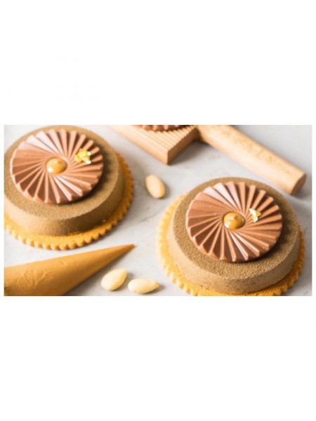 Кондитерская силиконовая форма для выпечки, Круг, 17.5х30 см, 3 ячейки 10.3х2 см, Paderno. (47742-23)