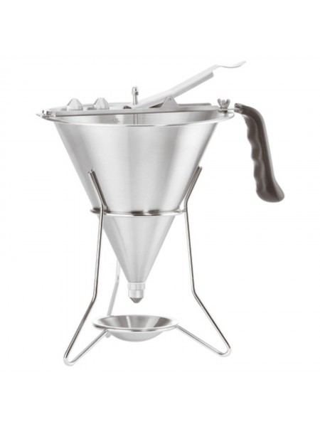 Кондитерская воронка-дозатор ручная , 22х21 см, 2 л, нержавеющая сталь, Paderno. (47800-22)
