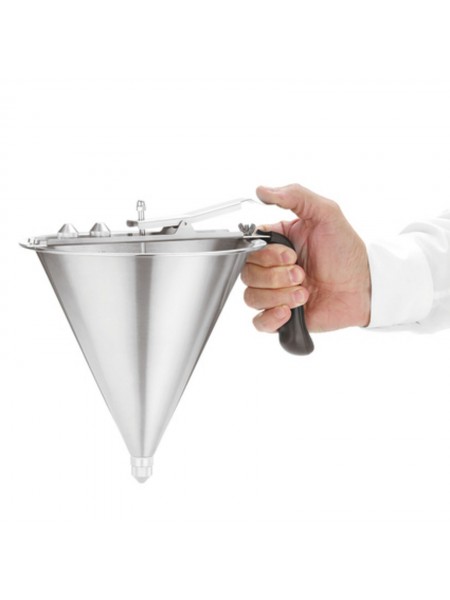 Кондитерская воронка-дозатор ручная , 22х21 см, 2 л, нержавеющая сталь, Paderno. (47800-22)