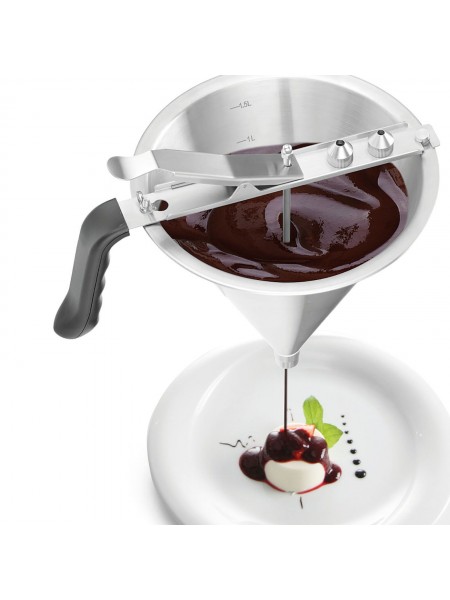 Кондитерская воронка-дозатор ручная , 22х21 см, 2 л, нержавеющая сталь, Paderno. (47800-22)