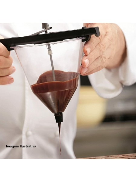 Кондитерская воронка-дозатор ручная, 14х20 см, 0,8 л, пластик, Ghidini. (47801-20)