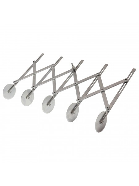 Нож роликовый для резки теста, раздвижной, 5 ровных роликов D-5,5 см, нерж.сталь, Paderno. (47820-05)