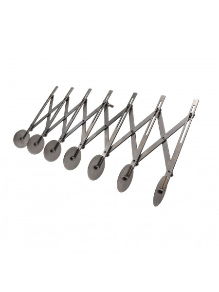 Нож роликовый для резки теста, раздвижной, 7 ровных роликов D-5,5 см, нерж.сталь, Paderno. (47820-07)