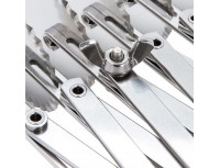 Нож роликовый для резки теста, раздвижной, двухсторонний (ровный/волнистый), по 5 роликов D-5,5 см с каждой стороны, нерж.сталь, Paderno. (47822-05)