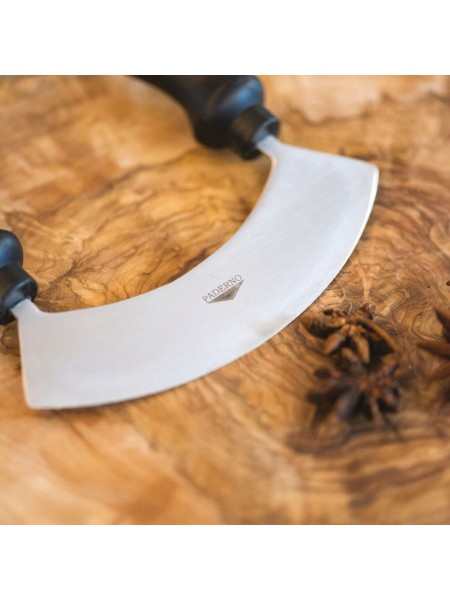 Нож двуручный кухонный для рубки и шинковки овощей и фруктов, 14 см, Paderno. (48017-14)