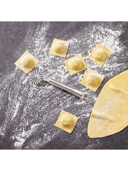 Нож для теста, D-4 см, круглый с волнистым краем, L-18 см, нерж.сталь, Paderno. (48278-32)