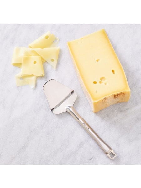 Профессиональная лопатка-нож для нарезки сыра, 24,5 см, ручка из нержавеющей стали, Paderno. (48278-41)