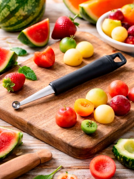 Ложка нуазетка для карвинга овощей и фруктов, D-1 см, нерж.сталь, ручка пластик, Paderno. (48280-24)