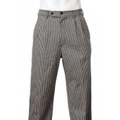 Брюки поварские, на поясе, боковые и задний карманы, 100% хлопок, 185 gsm, черно-белая клетка, в комплекте с ручником, размер 44, Paderno. (48536-02)