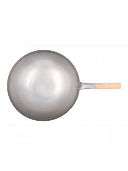 Сковорода ВОК, 40,5х12 см, сталь, деревянная ручка, Paderno. (49604-41)