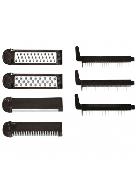 Терка мандолина ручная для овощей, 7 сменных лезвий, с держателем, нерж.сталь, пластик, Paderno. (49829-11)