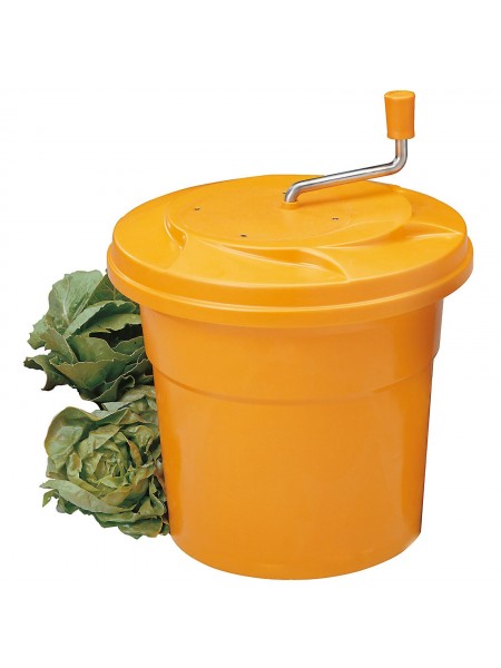 Ведро центрифуга сушилка для зелени 33х43 см, 12 л, пластик, оранжевое, Paderno. (49888-10)