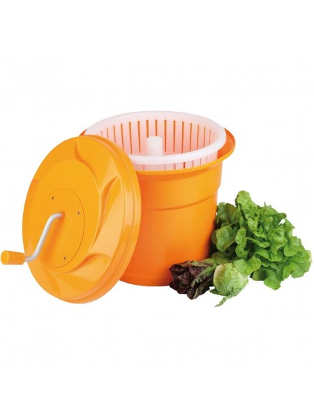 Ведро центрифуга сушилка для зелени 43х52 см, 25 л, пластик, оранжевое, Paderno. (49888-20)