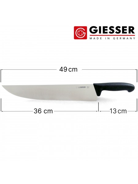Профессиональный поварской шеф нож для мяса, 36 см, ручка TPE, Giesser. (5065 36)