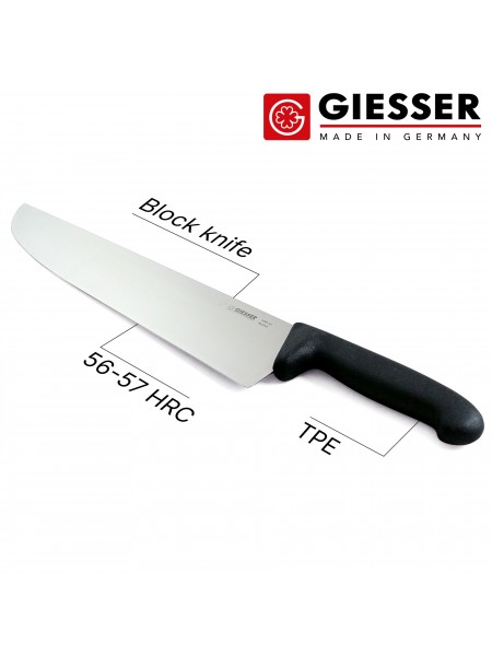 Профессиональный поварской шеф нож для мяса, 36 см, ручка TPE, Giesser. (5065 36)