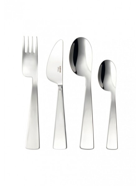 Набор детских столовых приборов, 4 предмета, нержавеющая сталь, Gio Ponti Conca, Sambonet. (52538-98)