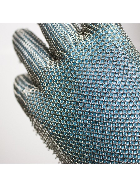 Кольчужная перчатка, манжета 8 см, нержавеющая сталь, размер L, Aflex. (5301 08 b)