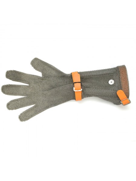 Кольчужная перчатка, манжета 8 см, нержавеющая сталь, размер XL, Aflex. (5301 08 or)