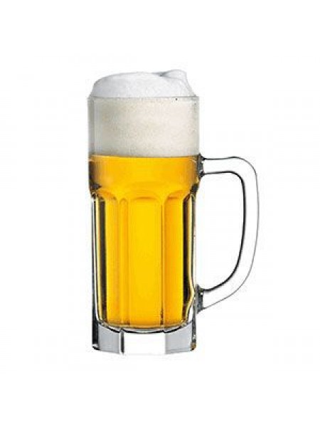 Кружка пивная «Касабланка», стекло, 630мл, D=85/85, H=195, B=130мм, прозрачный, Pasabahce. (55369)