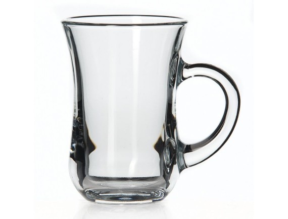Стаканчик для чая с ручкой, стекло, 160мл, D=65, H=93мм, Pasabahce. (55411)