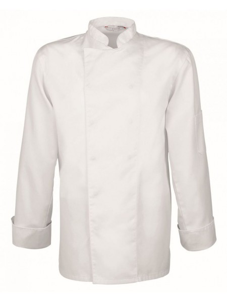 Китель поварской, длинный рукав, на кнопках, 65% полиэстер, 35% хлопок, белый, размер L, GREIFF. (5580.8000.090-L)
