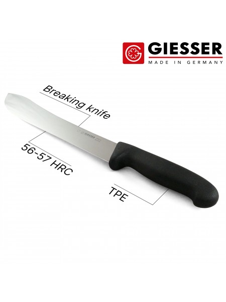 Профессиональный поварской шеф нож для мяса, 24 см, ручка TPE, Giesser. (6005 24)