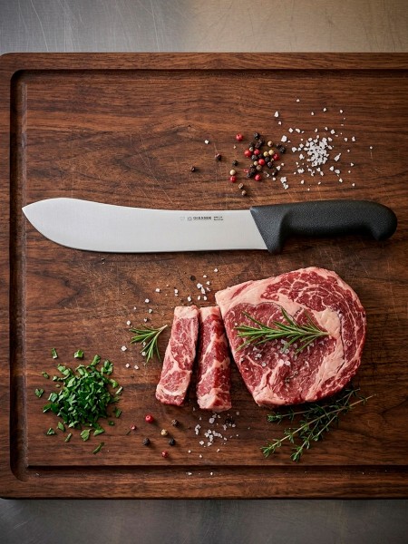 Профессиональный поварской шеф нож для мяса, 24 см, ручка TPE, Giesser. (6005 24)