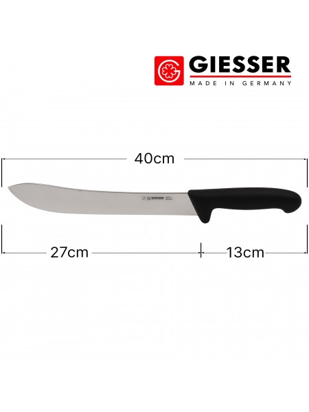 Профессиональный поварской шеф нож для мяса, 27 см, ручка TPE, Giesser. (6005 27)