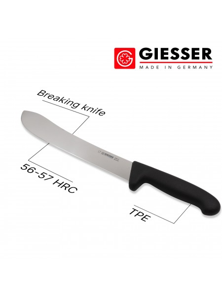 Профессиональный поварской шеф нож для мяса, 27 см, ручка TPE, Giesser. (6005 27)