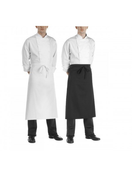 Фартук поварской, 90х110, 80% полиэстер, 20% хлопок, белый, EGO. (6107)