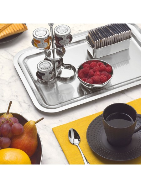 Поднос прямоугольный металлический, 65х50 см, нержавеющая сталь, Paderno. (66320-65)