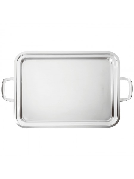 Поднос прямоугольный металлический, с ручками, 65х50 см, нержавеющая сталь, Paderno. (66324-65) (66324-65)
