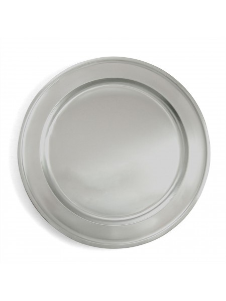 Поднос круглый металлический, 40 см, нержавеющая сталь, Paderno. (66326-40)