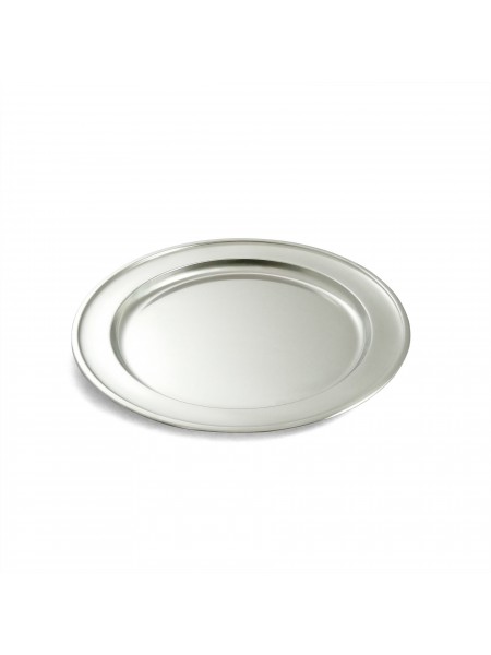 Поднос круглый металлический, 40 см, нержавеющая сталь, Paderno. (66326-40)