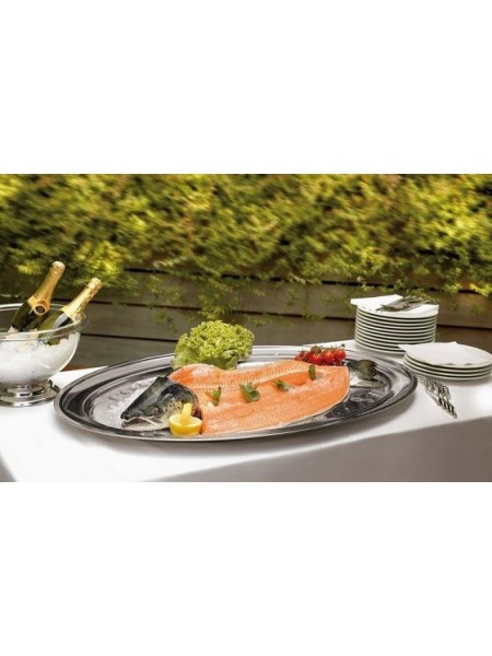 Блюдо сервировочное для рыбы, 55х23 см, нержавеющая сталь, Paderno. (66345-55)