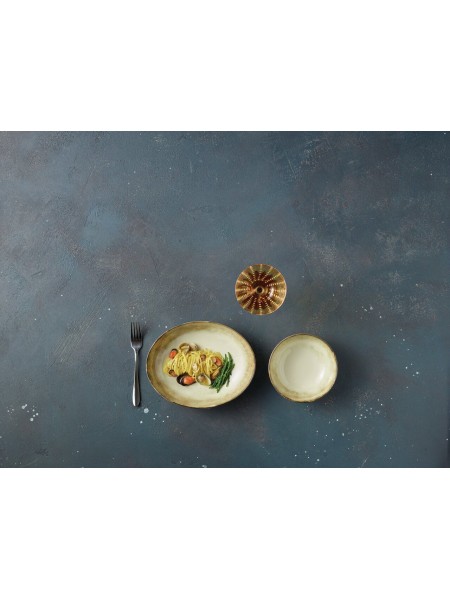 Блюдо овальное глубокое 25х20 см, Shade Earth, Arthur Krupp. (67372B30)