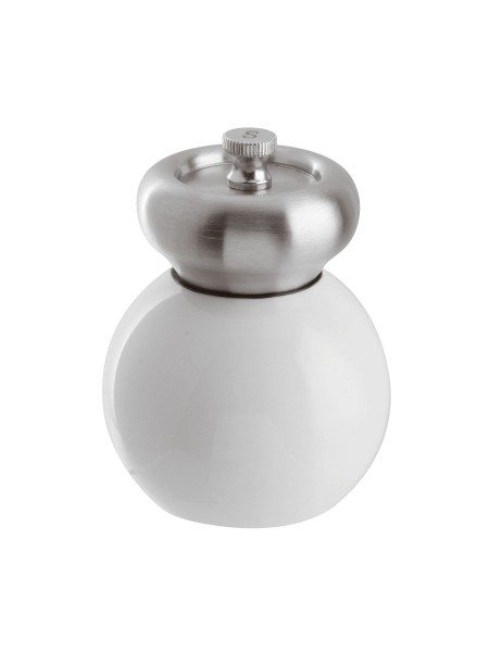 Мельница для соли, 10 см, нерж.сталь, акрил, с керамическим механизмом, цвет белый, Arthur Krupp. (69022S10)