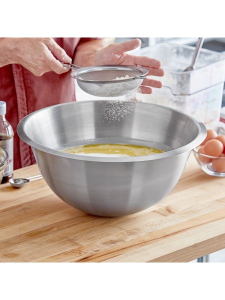 Миска большая полусфера, 35х17.5 см, 10л, нержавеющая сталь, Matfer. (703035)