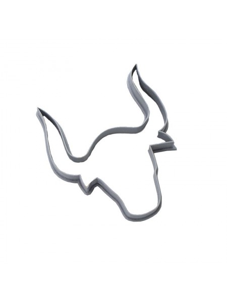 Вырубка форма для приготовления пряников и печенья, Бык, 11,5х9,5х1,5 см пластик, VTK. (71536)